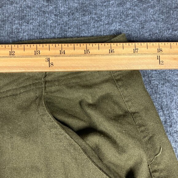 Forever 21 Linen Blend Cargo Pants Womens XL Extra Large Olive Green Parachute - Picture 5 of 11